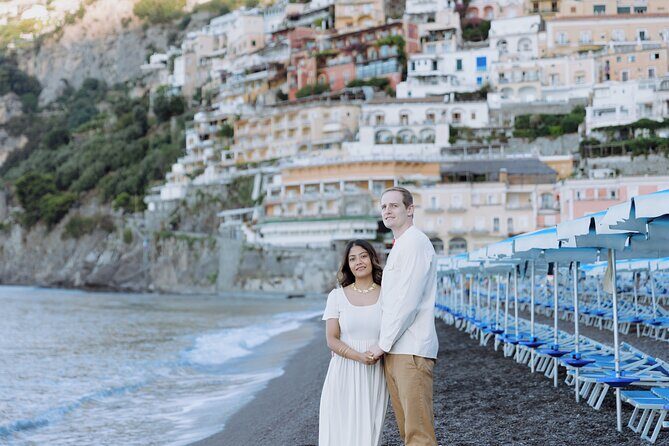 1 Hour Private Photoshoot in Positano - Beach time for the Positano pyramid angles (and why it’s worth it)