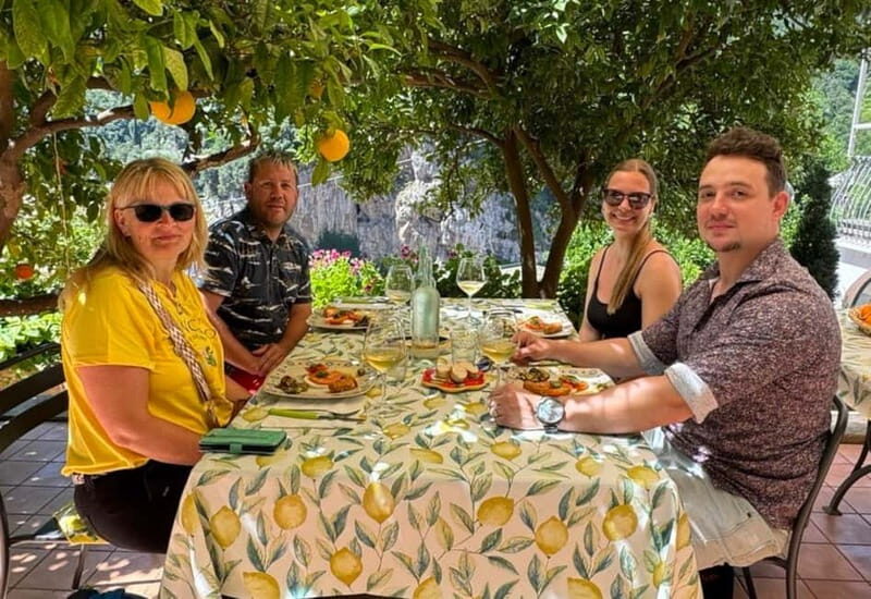 Amalfi Organic Lemon Tour & Wine Tasting + Dinner or Lunch - Practicalities in Amalfi: meeting point, timing, and what to pack