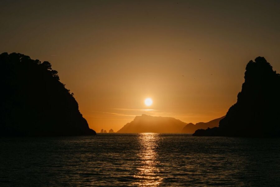 Amalfi: Sunset Boat Tour with Fruit and Drinks - Praiano: The Water Time Break Right Before the Sun Drops