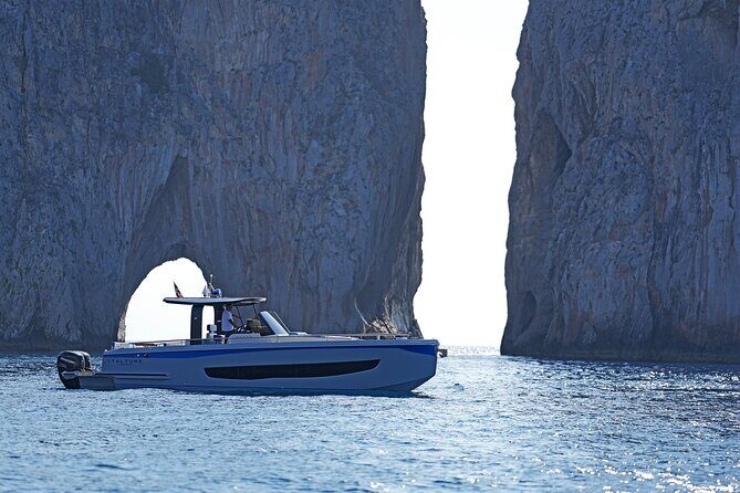 Blue Grotto and Capri by Private Boat Tour - Punta Carena and a lighthouse sunset mindset