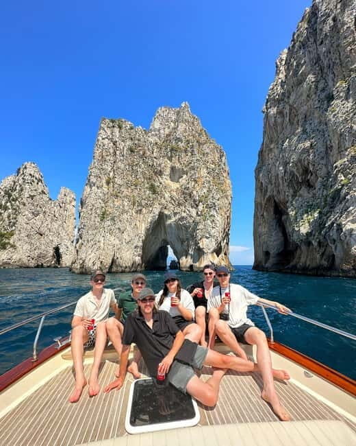 Capri and Blue Grotto Day Tour From Sorrento with 8 People - Faraglioni and the grotto crawl: how you get the real Capri view