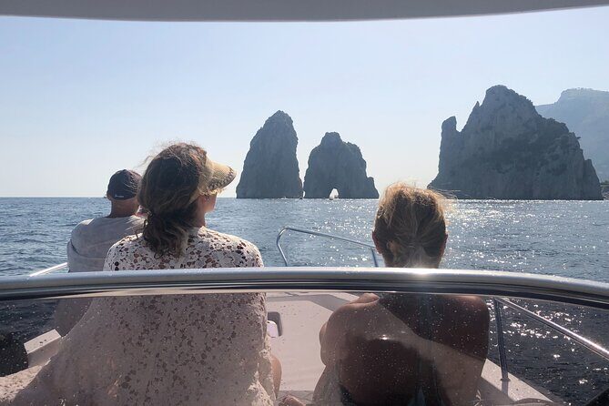 Capri Boat Tour from Sorrento - White Grotto and the Faraglioni rocks: photo stops with potential water time