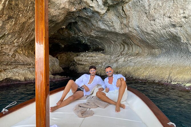 Capri Boat Tour: Grottoes, Swim & Sip Limoncello in a Small Group - Limoncello tasting onboard: small dose, real local flavor