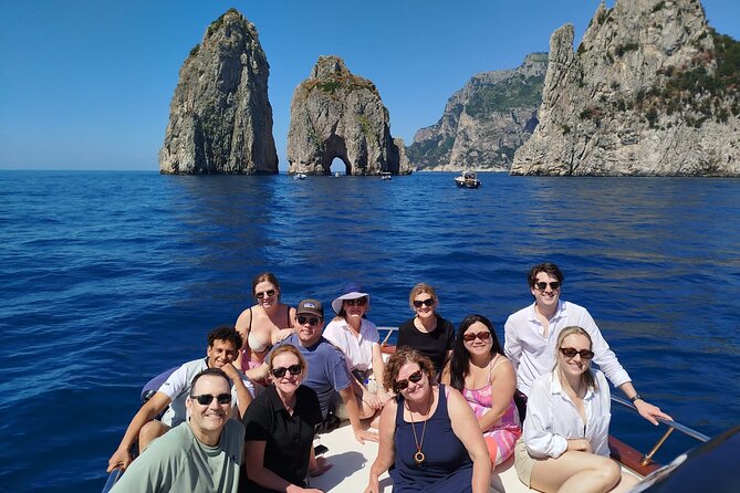 Capri Boat Tour Shared with Local Captain - First swim stops at Marina Grande and the Baths of Tiberius