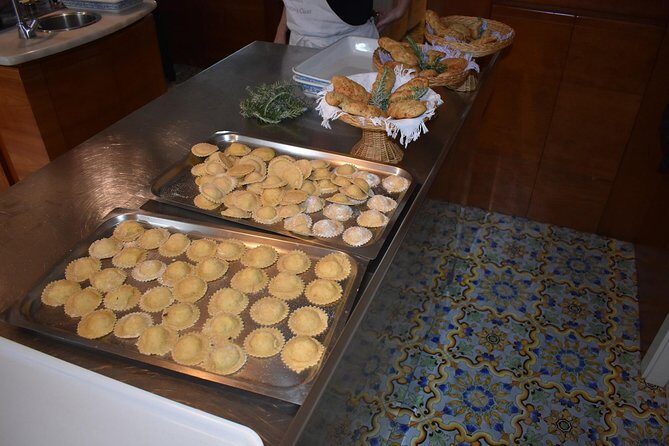 Cooking Class & Guided Farm Tour On The Hills Of Sorrento - Main course choices: local fish, farm olive oil, and seasonal variety