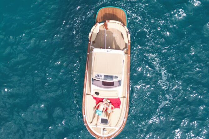 Day on a private boat on the Amalfi Coast - First stop: Sorrento Coast swim time and the coves you can’t reach otherwise