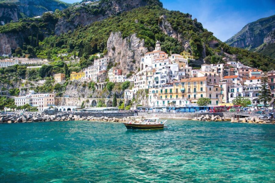 From Amalfi: Day Trip to Capri Private Boat Tour with Drinks - Nerano From the Sea: Blue Flag Beach Views and Real Seafood Lunch Timing