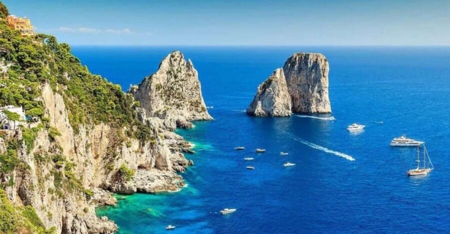 From Amalfi: Li Galli and Capri Islands Boat Tour - Li Galli at the end: a calm protected-island swim