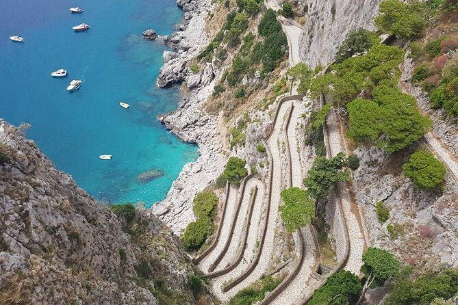 From Capri Semi-Guided tour of island at Pier 23 at 10,20 - The Anacapri drive up: where the time really gets spent