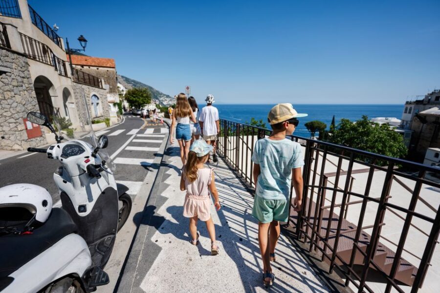 From Naples: Ferry to Sorrento and Capri - Capri stop: Piazzetta, Gardens of Augustus, Faraglioni, and the Blue Grotto option