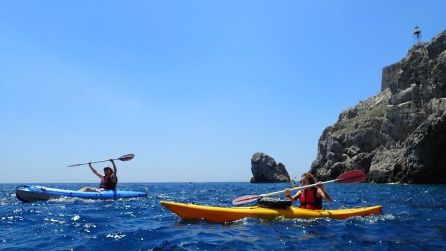 From Nerano: Kayaking Tour to the Bay of Leranto - Paddling out: Nerano fishing village to rocky coves