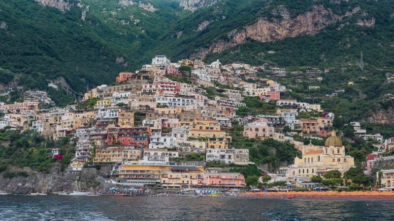 From Positano: Amalfi Coast and Emerald Grotto Group Cruise - Triton and African Grotto views on the way out