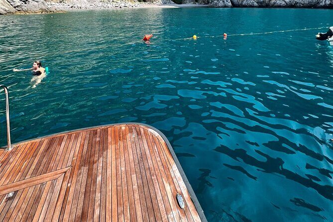From Positano : Elite Capri Boat Day Free Bar, Brunch & City Walk - Free bar, prosecco-limoncello toast, and smart swimming breaks