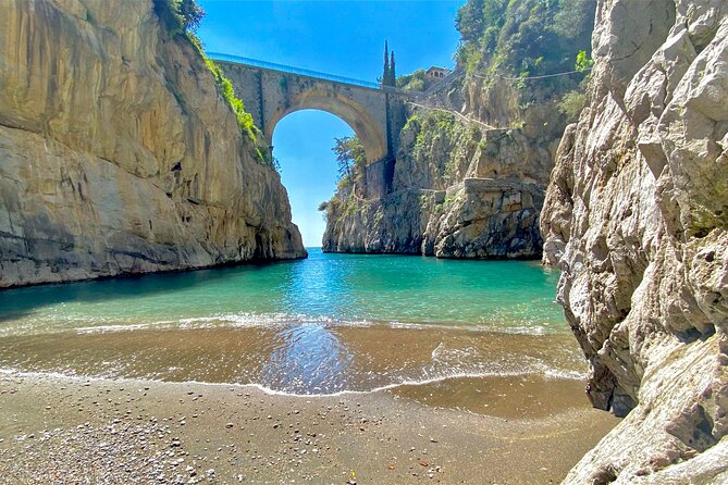 From Positano or Praiano: 2H Private Amalfi Coast speed tour - Praiano and the Tras e Iesc caves: time for rock, shade, and a swim