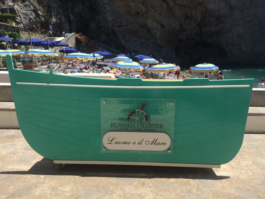 From Praiano or Positano: Full-Day Boat Tour to Amalfi Coast - Conca dei Marini and the optional Emerald Grotto plan