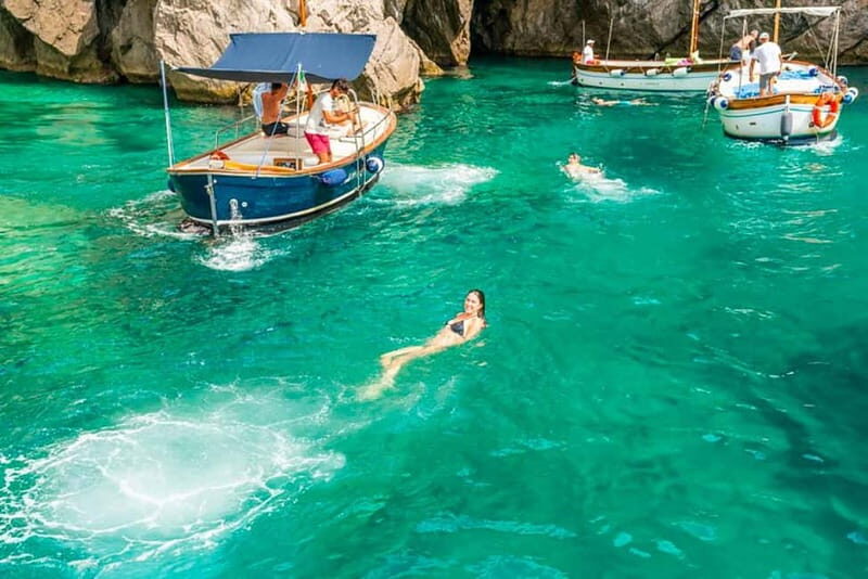 From Sorrento: Capri Boat Cruise with Swimming and Prosecco - From Sorrento to Capri by small boat: what the day actually feels like