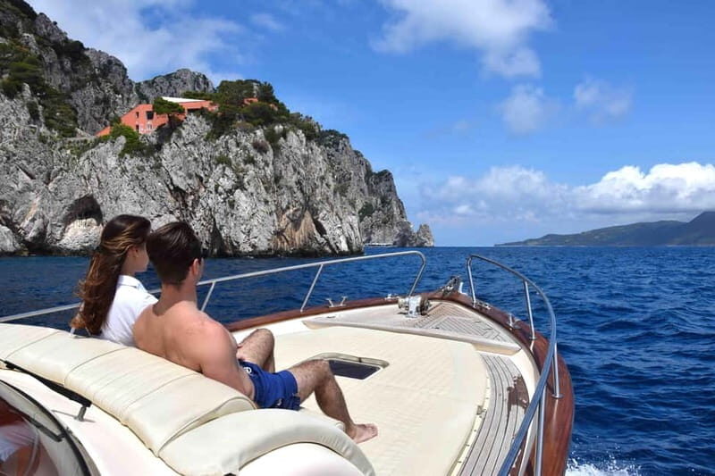 From Sorrento: Capri Boat Cruise with Swimming and Prosecco - Green Grotta + Marine Park swimming: your “real vacation” break