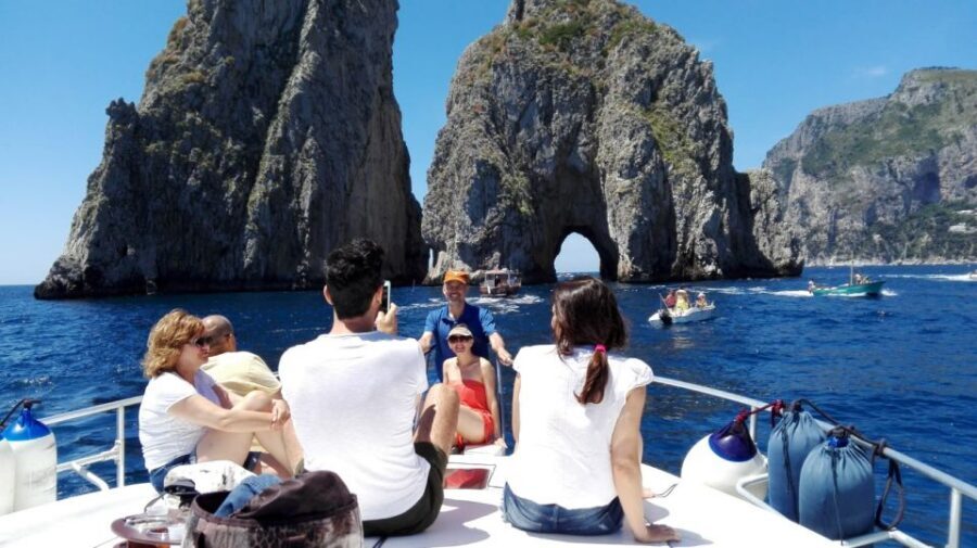 From Sorrento: Capri Boat Trip with Snorkeling and Drinks - Marina Piccola lunch and free time: 4 hours to roam Capri at your own speed