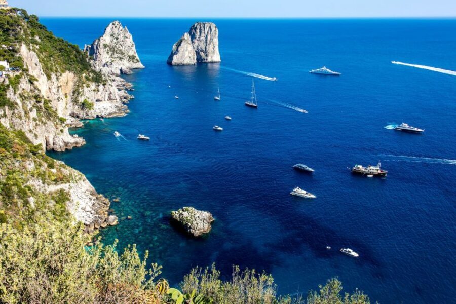 From Sorrento: Capri Day to Night Hydrofoil Boat Tour - Capri town after dusk: free time, harbor views, and dinner ideas