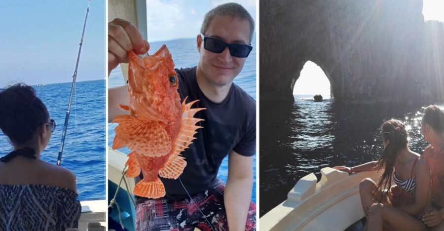From Sorrento: Fishing in Capri with Lunch - Pickup, then straight into the sea life