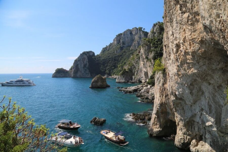 From Sorrento: Full-Day Boat Cruise to Capri - The sea crossing: snacks, drinks, and skipper commentary