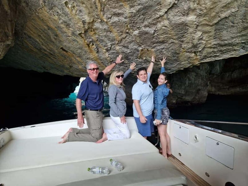 From Sorrento: Full-Day Boat Tour to Capri with Drinks - Capri by boat: White, Green, and Blue Grotto stops plus Faraglioni