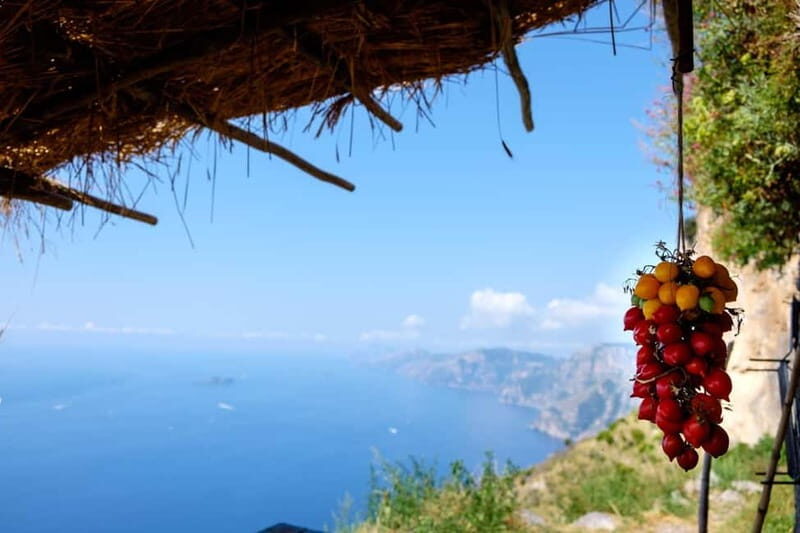 From Sorrento: Path of the Gods Guided Hike with Transfer - The shepherds hut stop: food, wine, and live music (cash helps)