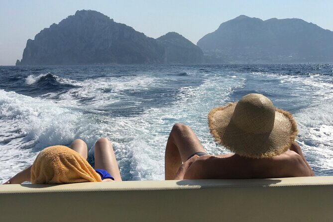 Guided day by boat to the Secrets of the Island of Capri - White Grotto: the Madonna-shaped stalactite moment