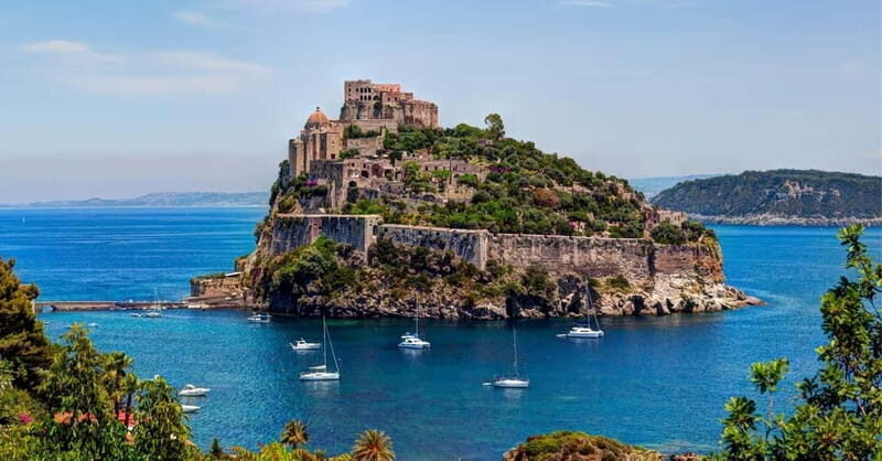 Ischia Island Tour by Boat + stop in Sant'Angelo - Sea caves on the schedule: Grotto of Love, Green Grotto, and the Magician