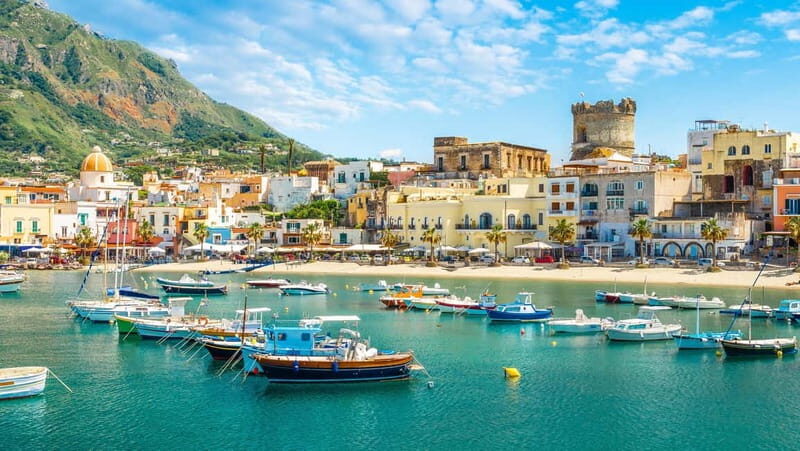 Ischia Island Tour by Boat + stop in Sant'Angelo - Cartaromana to San Montano: the bays that make the shoreline make sense
