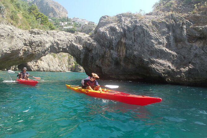 Maiori: Kayaking & Snorkeling tour along the Amalfi Coast - St. Andrew’s Cave: underwater rock views you can actually see