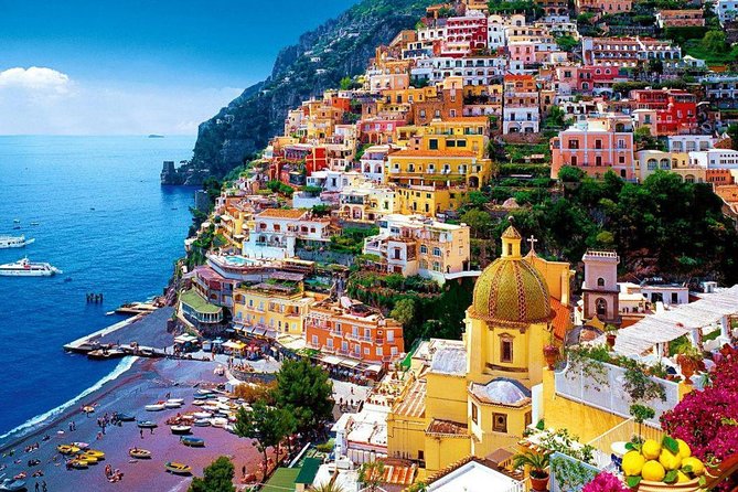 Naples cruise excursion day tour Positano Amalfi Ravello Amalfi coast - Positano: cliffside town time and the Santa Maria Assunta church