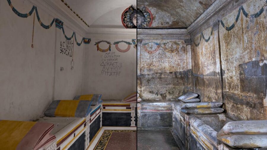 Naples: Ipogeo dei Cristallini Guided Tour - The frescoes: Greek myths, painted tombs, and Roman additions in one frame