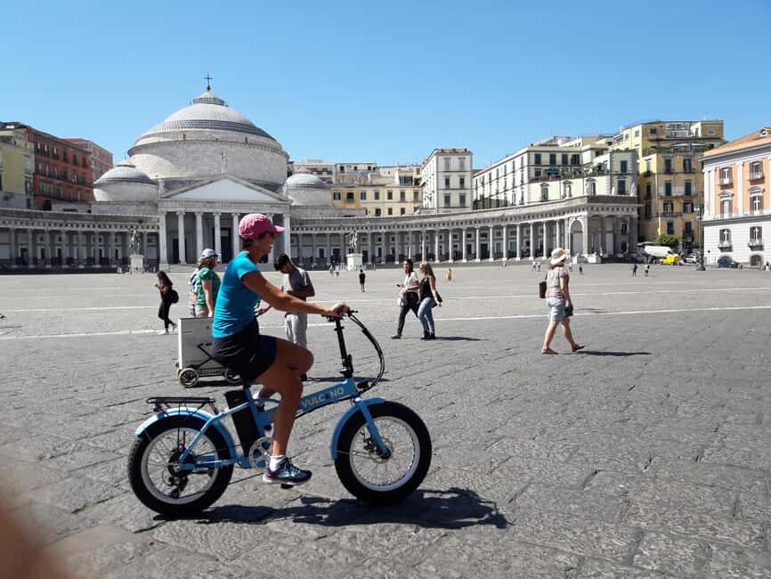 Naples: Panoramic E-Bike Tour - Maschio Angioino and Piazza del Plebiscito: the formal Naples stops