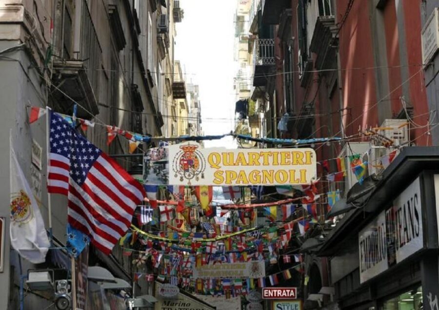 Naples: The Spanish Quarters, Street Art and Local Market - Spaccanapoli finish: Gesù Nuovo, the obelisk, and Santa Chiara