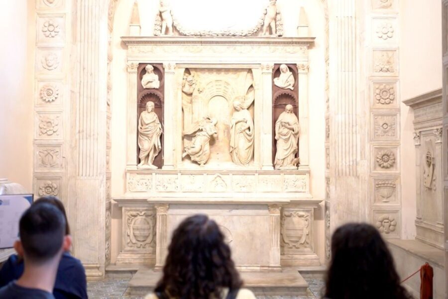 Naples Veiled Christ OR 3D Caravaggio: sculpture guided tour - Piazzetta Nilo and Sant’Angelo a Nilo: Donatello in bas-relief form