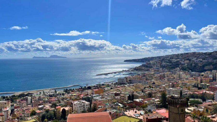 Naples: Vomero, Chiaia private tour with funicular railway - The funicular to Belvedere San Martino: the view payoff