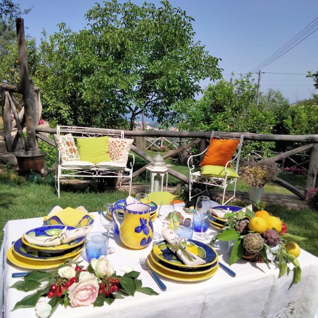 Piano di Sorrento: Cooking Class with Food Tasting and Wine - Welcome drink and bruschetta on arrival