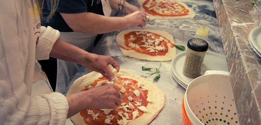Pizza lesson - Your Table Meal: Appetizer First, Then Pizza, Wine Choice, Lemon Sorbet