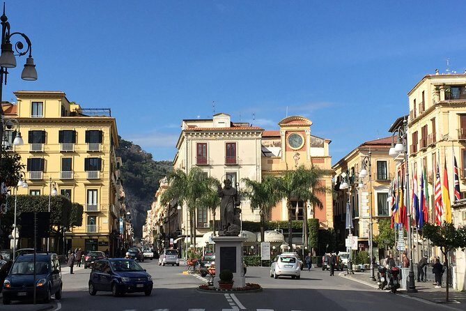 Pompeii-Sorrento-Positano tour from Naples, with licensed guide included - Sorrento stop: Piazza Tasso, Via San Cesareo, and Corso Italia