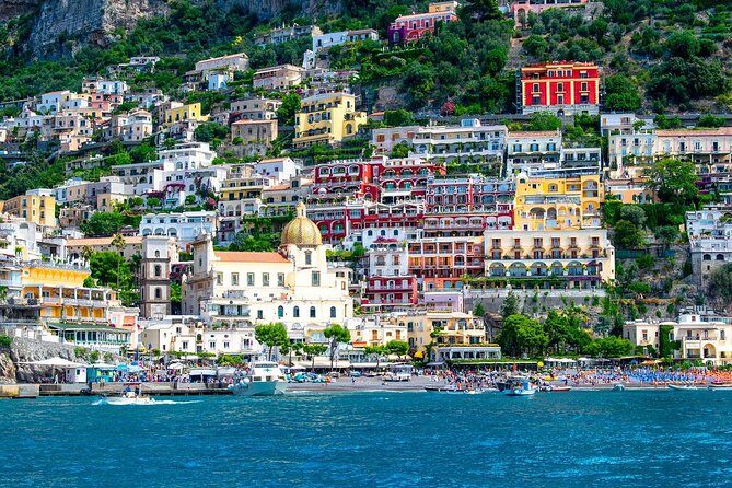 Positano, Amalfi and Ravello by Mercedes Van From Salerno - Stop 1 at Spiaggia di Positano Marina Grande: start with the sea