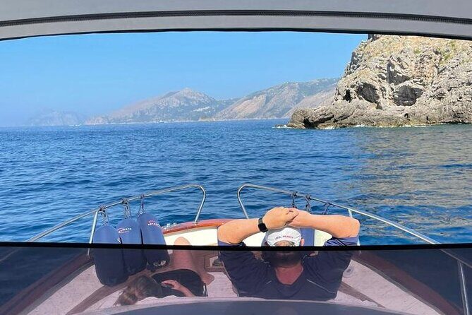 Private boat tour of the Amalfi Coast from Sorrento - Stop 1: Li Galli swimming off the islands facing Positano