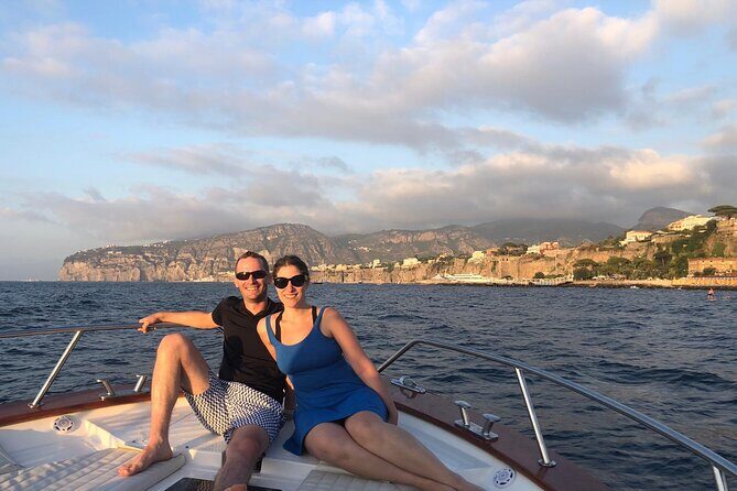 Private Sunset Boat Tour with Aperitif from Sorrento - Stop 2: Marina di Puolo swim time in clear water