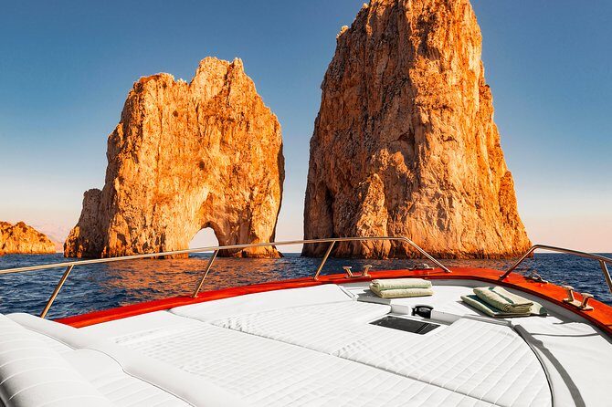 Private Tour Capri & Positano from Sorrento -Gozzo Apreamare 10 - Punta Carena and Faraglioni: Iconic Rocks With a Less-Rushed Feel