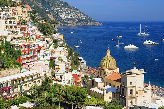 Private Tour to Pompei Sorrento and Positano with English speaking Driver/Guide - Positano afternoon: sea views, Santa Maria Assunta, and beach time