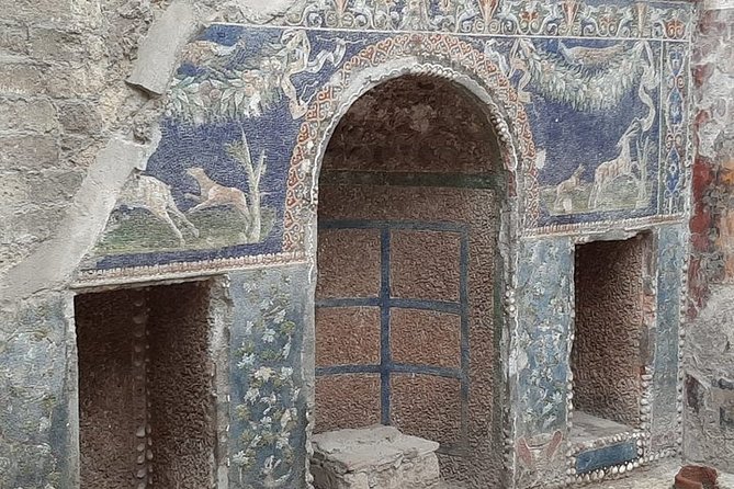 Private Walking Tour through the Historical City of Herculaneum - Houses in sequence: wood, mosaics, deer, and painted rooms