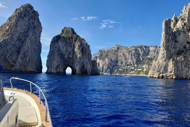 Small Group Tour from Salerno to Capri by Boat - I Faraglioni Swim Stop: Getting Close to Capri’s Icons