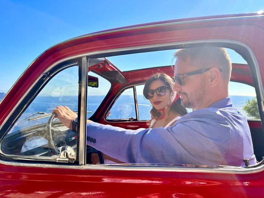 Sorrento Coast Couples Photo Tour by Vintage Fiat 500 - Vintage Fiat 500 Meets the Sorrento–Capri View