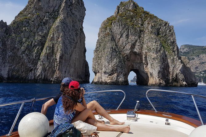 Sorrento: Exclusive Capri Private Boat Tour & Blue Grotto - I Faraglioni and the short “wow” stops: photos, passing sights, and White Grotta