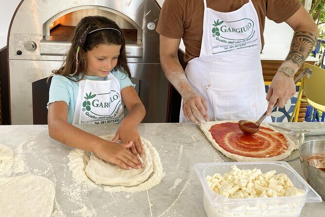Sorrento Pizza School Activity in Italy - A Neapolitan Pizza School With Vesuvius in the Background